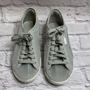 Puma Women's Light Gray Mesh Sneakers Sz 8